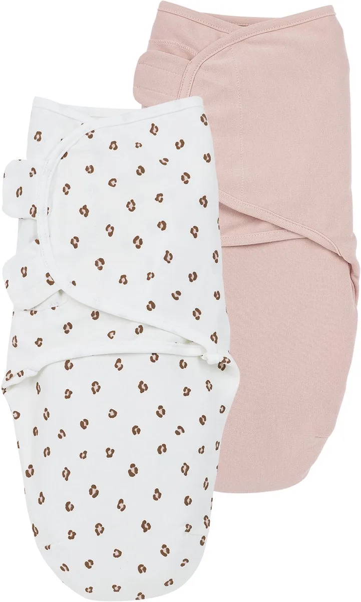 Mini Panther Swaddlemeyco Inbakerdoek - 0-3 Maanden - 2-pack de Meyco en Soft Pink – photo produit