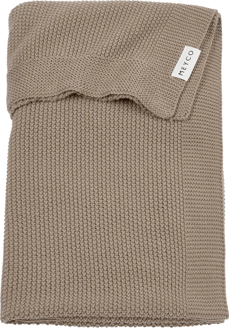 Mini Relief Wiegdeken - 75x100cm - 1.0 TOG by Meyco in Dark Taupe – product photo