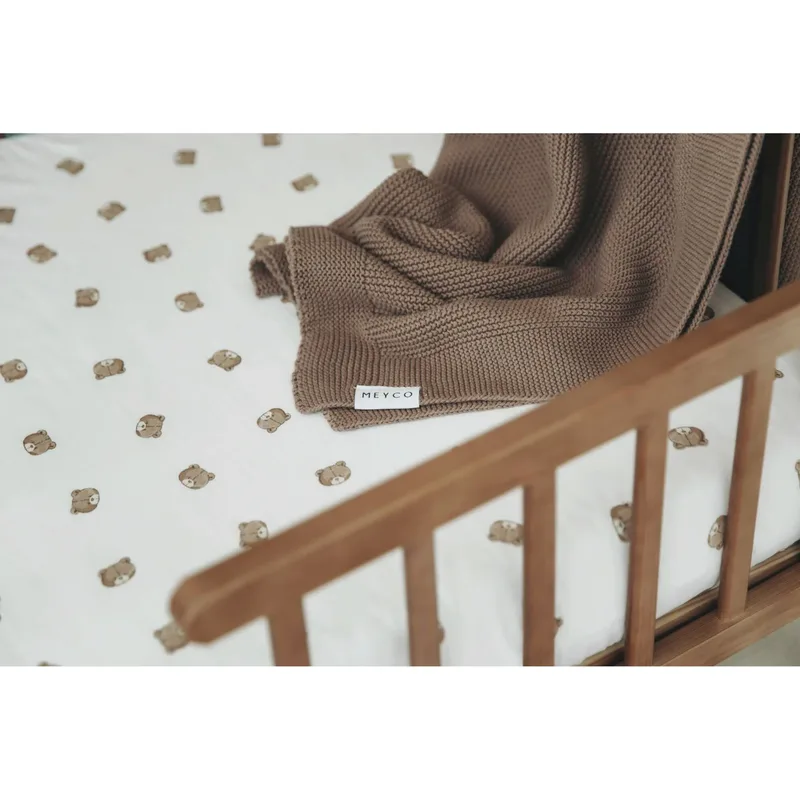 Mini Relief Wiegdeken - 75x100cm - 1.0 TOG by Meyco in Dark Taupe – product photo 2 of 2