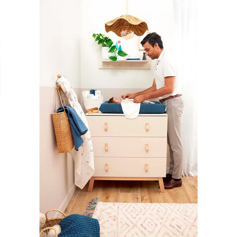 Moon swaddle - 2-pack - hydrofiel - 120x120cm fra Meyco i Indigo – produktbillede 4 af 4