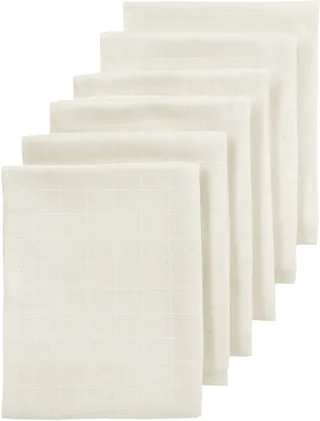 Nature Hydrofiele Doeken - 6-Pack - 70x70cm by Meyco in Natural – product photo 1 of 3