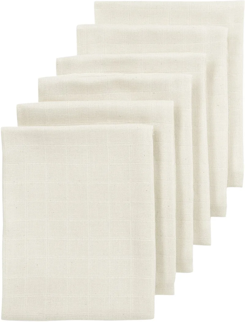 Nature Hydrofiele Doeken - 6-Pack - 70x70cm by Meyco in Natural – product photo