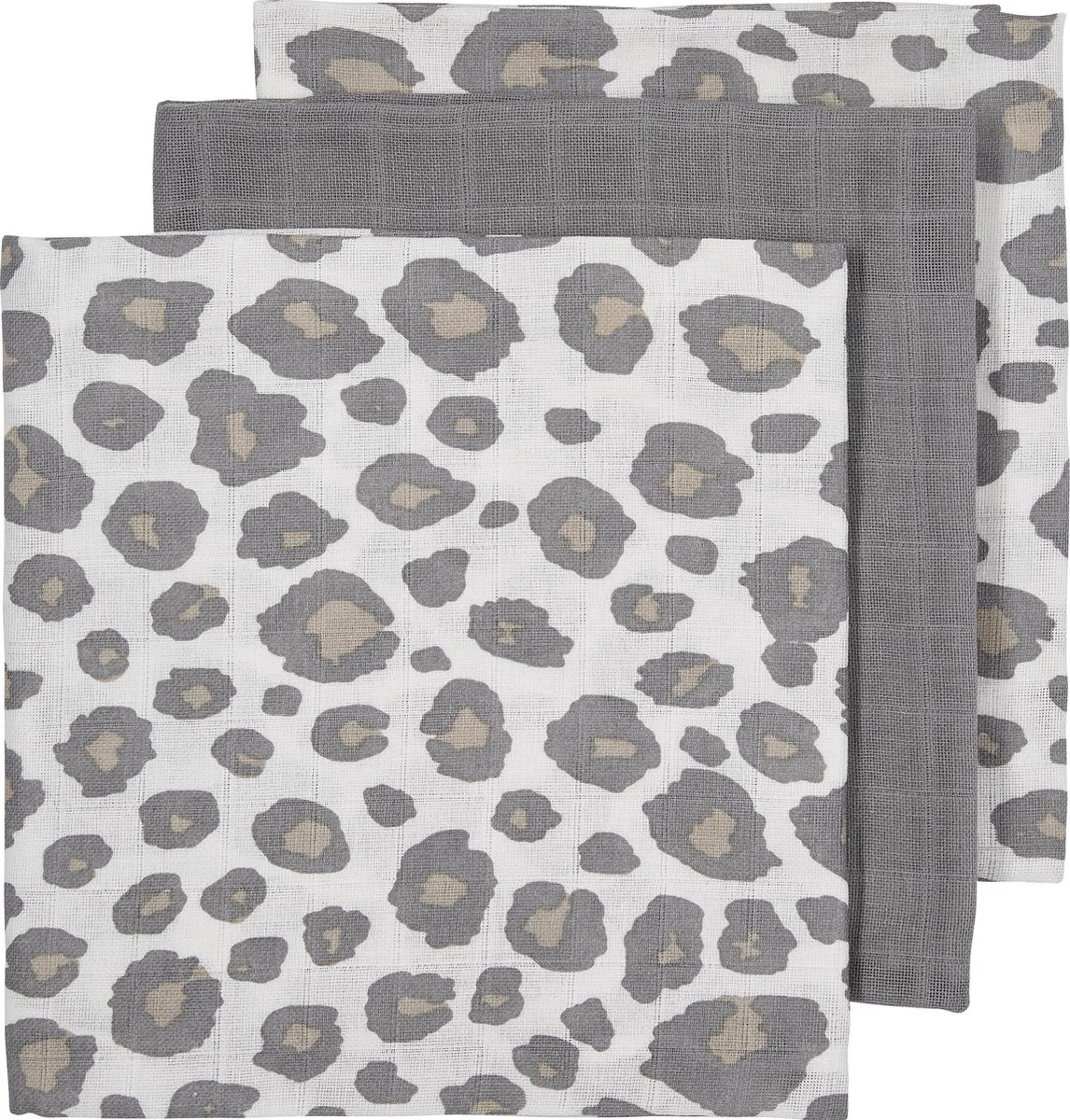 Panter hydrofiele doeken - 3-pack - neutral/grey - 70x70cm by Meyco in Neutral – product photo