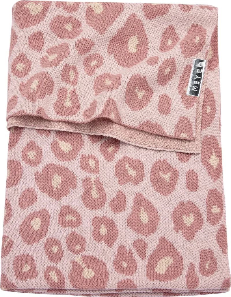 Panter wiegdeken - 75x100 cm van Meyco in Roze – productfoto