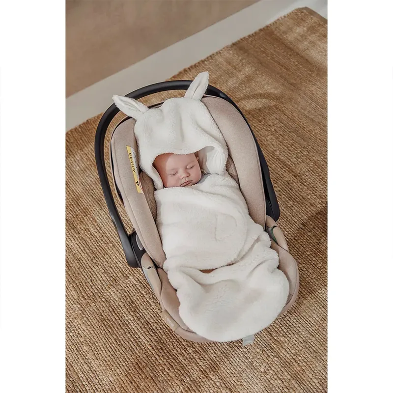 Rabbit Wikkeldeken - Teddy by Meyco in Natural – product photo 5 of 6