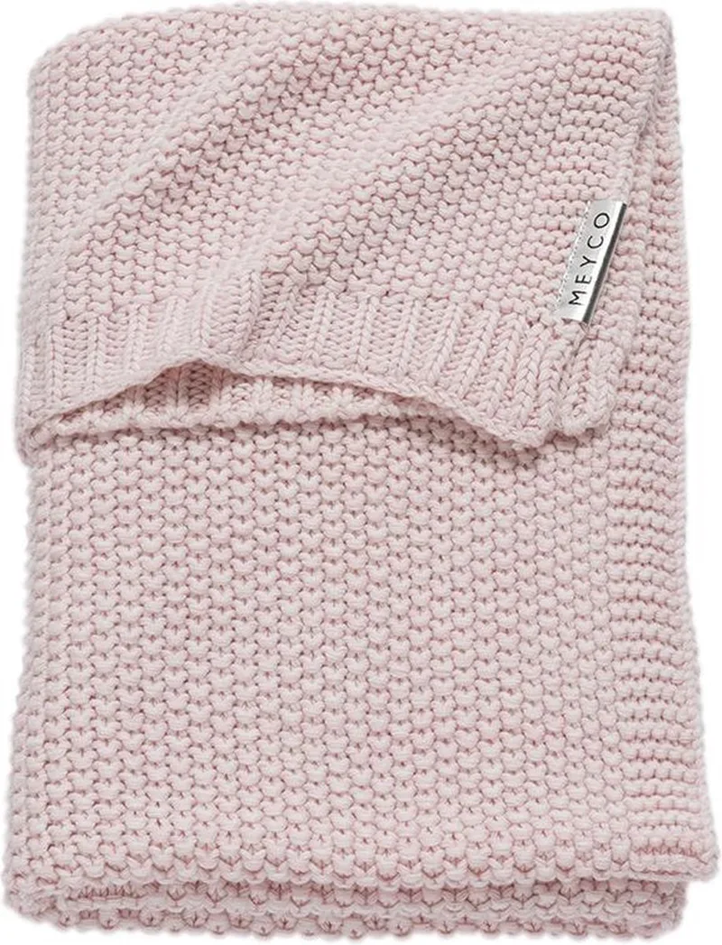 Relief Mixed wiegdeken - pink - 75x100cm by Meyco in Pink – product photo