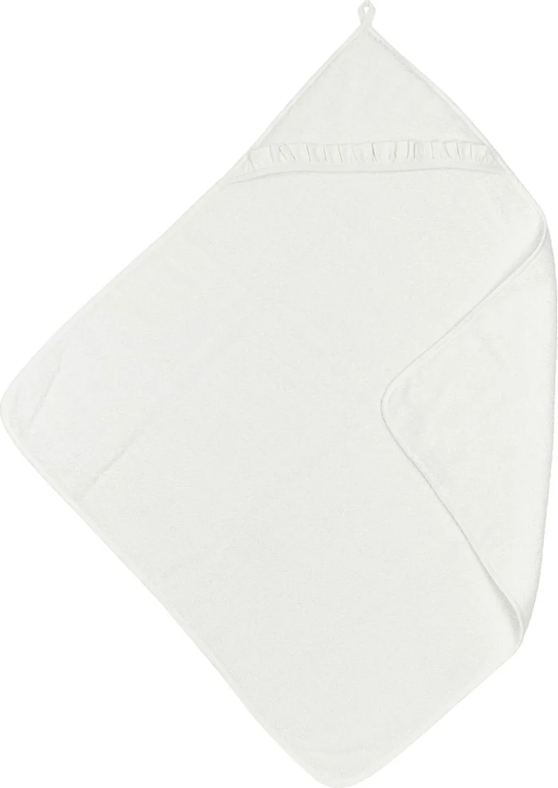 Ruffle badcape - 80x80cm van Meyco in Offwhite – productfoto