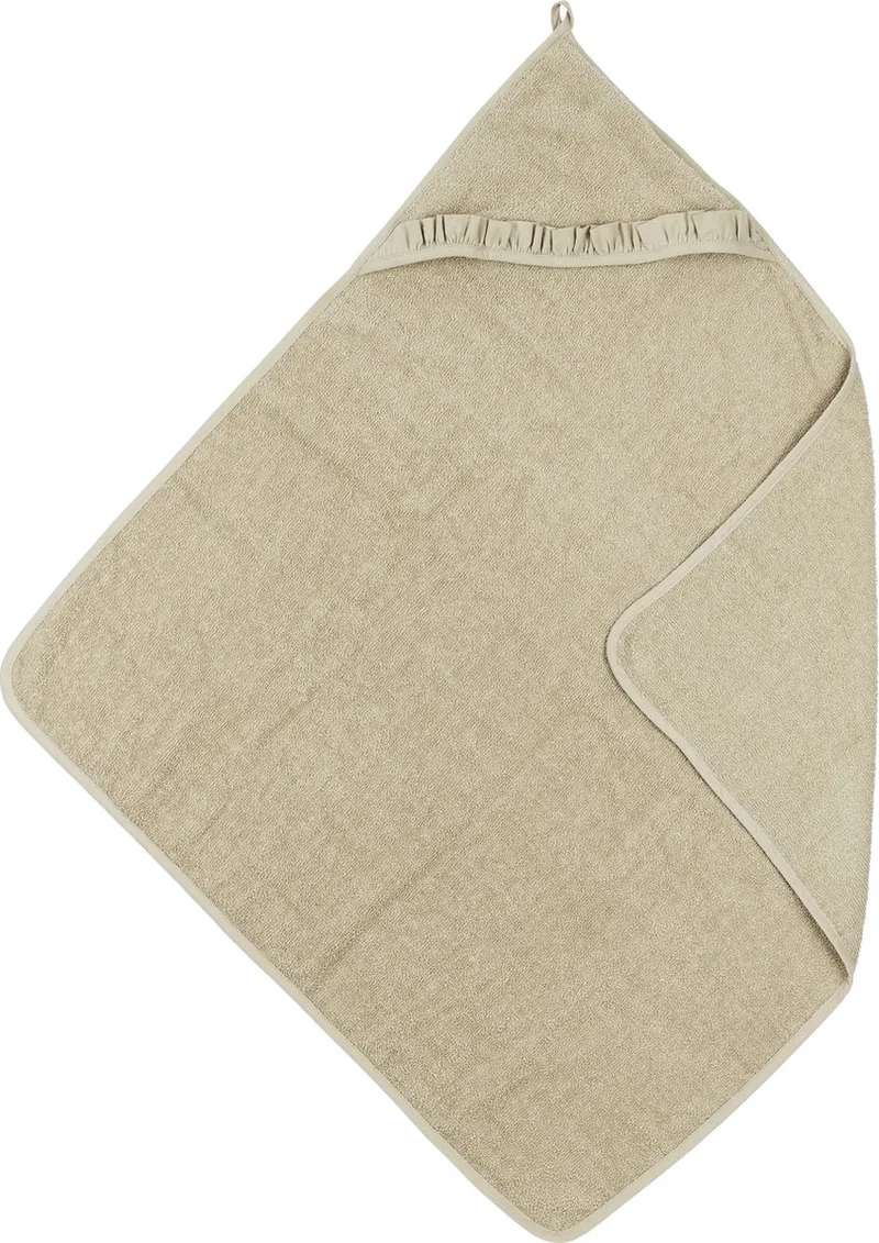 Ruffle Badecape, 80x80cm von Meyco in Sand – Produktfoto