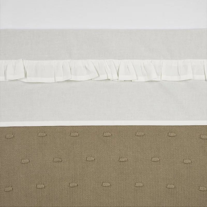 Ruffle wieglaken - 75x100cm - 0.3 TOG de Meyco en Offwhite – photo produit