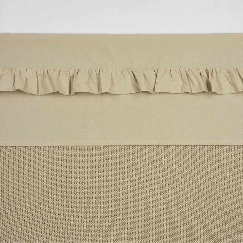 Ruffle wieglaken - 75x100cm - 0.3 TOG by Meyco in Sand – product photo