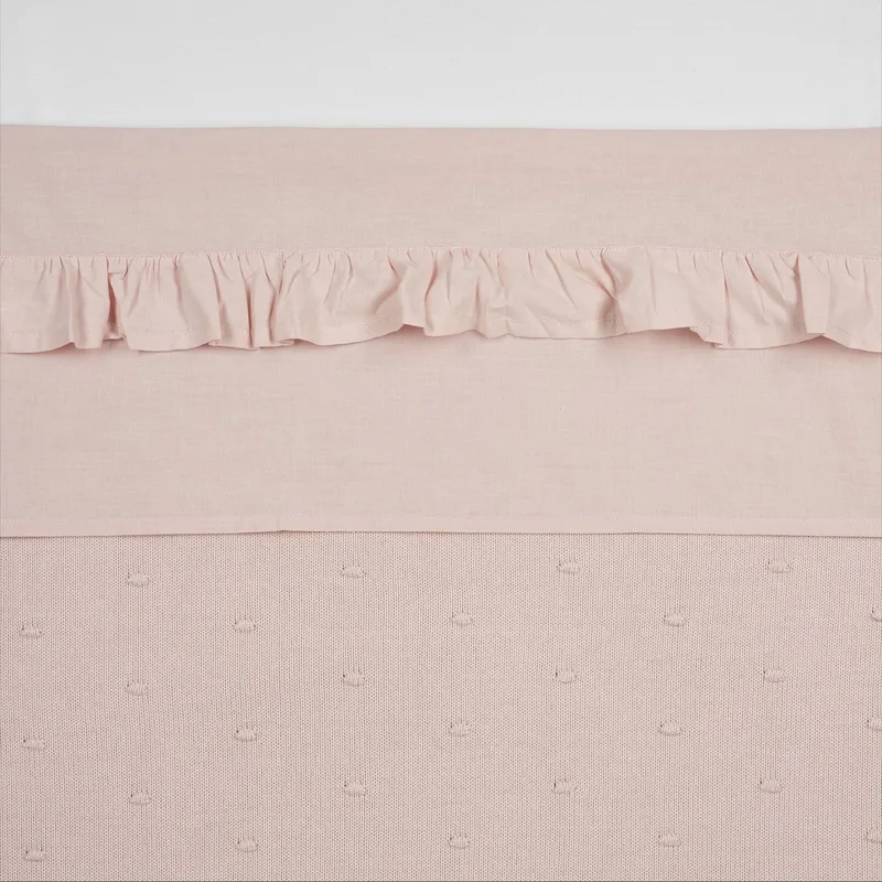 Ruffle wieglaken - 75x100cm - 0.3 TOG de Meyco en Soft Pink – photo produit