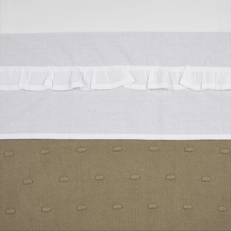 Ruffle wieglaken - 75x100cm - 0.3 TOG by Meyco in White – product photo