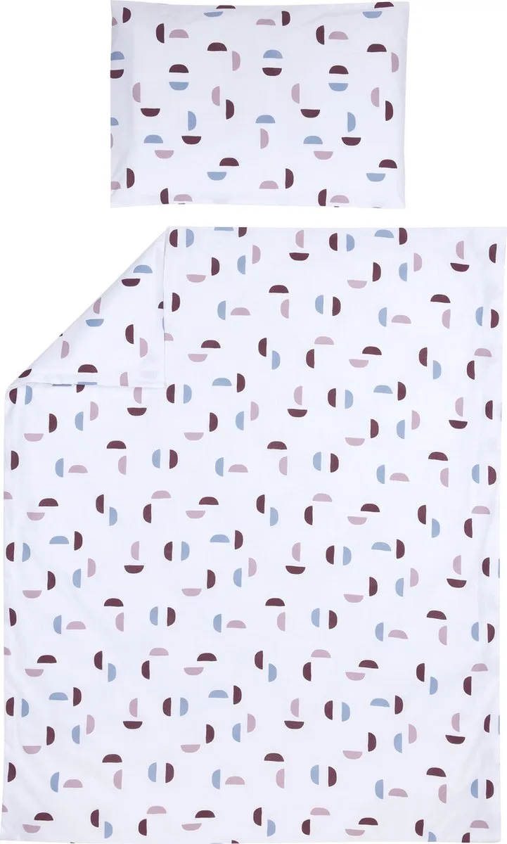 Shapes dekbedovertrek ledikant - 100x135cm by Meyco in Lilac – product photo