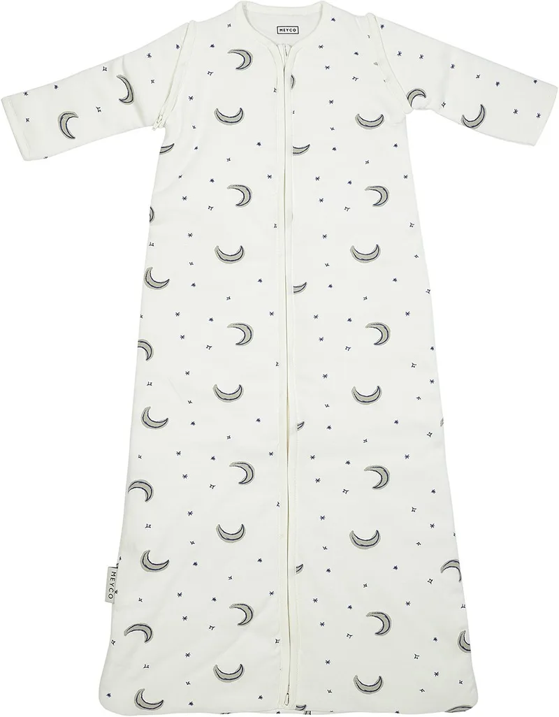 Slaapzak Winter Moon - afritsbare mouwen - indigo - 60cm - 2.5 TOG de Meyco en Moon Indigo – photo produit