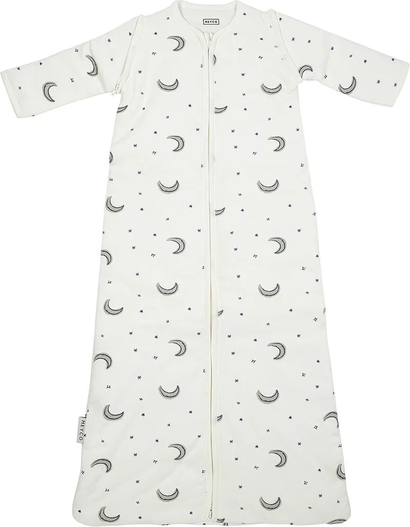 Slaapzak Winter Moon - afritsbare mouwen - indigo - 70cm - winterslaapzak från Meyco i Moon Indigo – produktbild