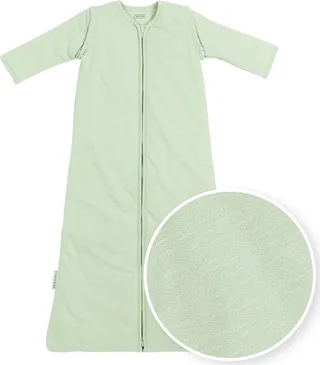 Slaapzak Winter Slub - afritsbare mouwen - soft green - 90cm - winterslaapzak van Meyco in Slub Soft Green – productfoto 1 van 3