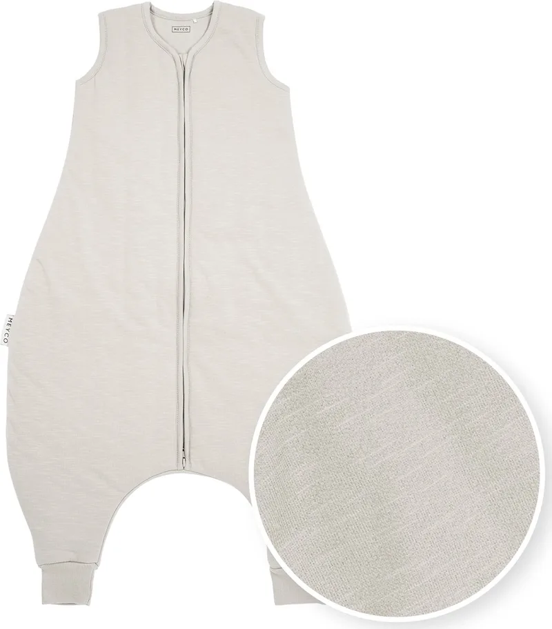 Slaapzak Winter Slub - slaapoverall jumper - 104cm - winterslaapzak by Meyco in Greige – product photo