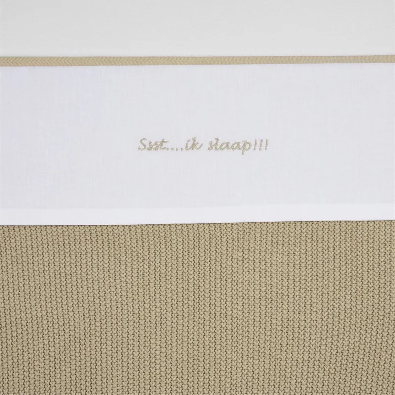 Ssst...ik slaap!! wieglaken - 75x100cm - 0.3 TOG by Meyco in Sand – product photo