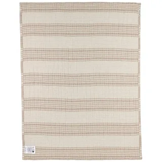 Stripe Jacquard Wiegdeken - Pre-washed Hydrofiel - 75x100cm - 1.5 TOG de Meyco en Sand – photo produit 3 sur 6