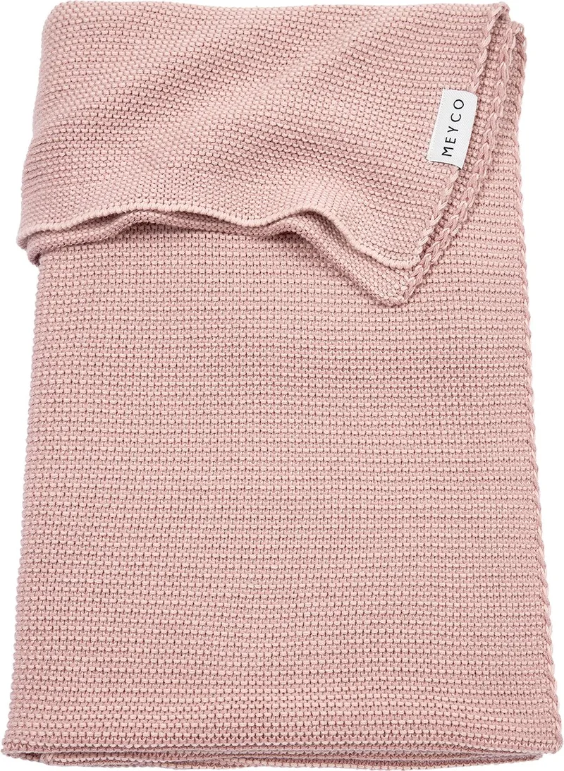 Stripe Wiegdeken - 75x100cm - 1.0 TOG van Meyco in Purple Pink, Soft Pink – productfoto