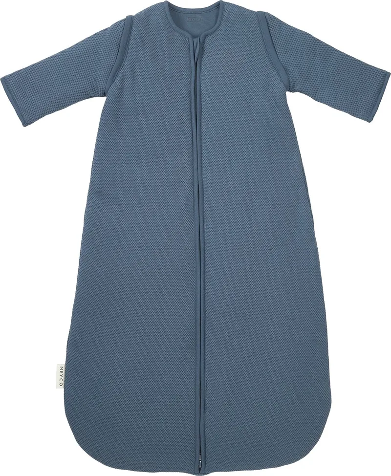 Studio Collection Classic Baby Slaapzak - Afritsbare Mouwen - 60cm - 2.5 TOG van Meyco in Indigo – productfoto