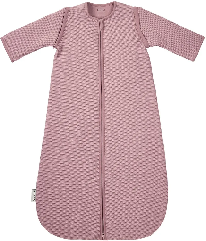 Studio Collection Classic Baby Slaapzak - Afritsbare Mouwen - 90cm - 2.5 TOG by Meyco in Purple Pink – product photo
