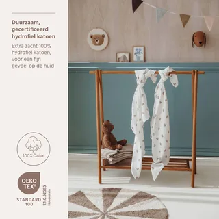 Swaddle Doek Meyco Bear Multicolour 2-pck von Meyco – Produktfoto 4 von 4