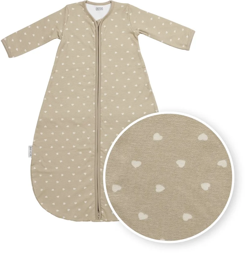 Sweet Heart Baby Slaapzak Rond - 80cm - 1.0 TOG van Meyco in Sand, Soft Sand – productfoto