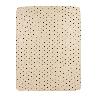 Sweet Heart Hoeslaken Boxmatras - 75x95cm by Meyco in Soft Sand, Black – product photo 2 of 4