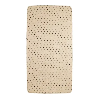 Sweet Heart Hoeslaken Wieg - Soft Sand/Black - 40x80/90cm by Meyco in Sweet Heart Soft Sand, Black – product photo 2 of 4