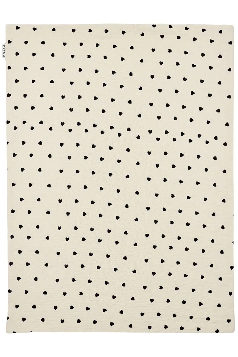 Sweet Heart wiegdeken - pre-washed hydrofiel - 75x100cm - 1.5 TOG från Meyco i Soft Sand – produktbild 2 av 4