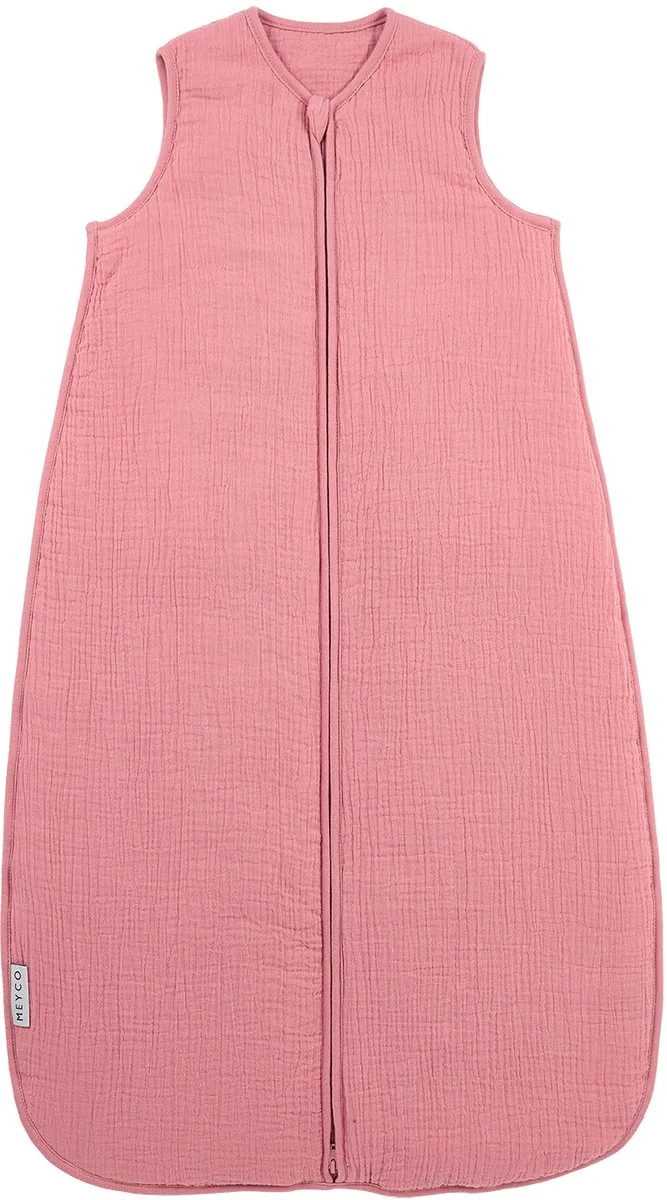 Uni Baby Slaapzak Gevoerd - Pre-washed Hydrofiel - 60cm - 2.0 TOG från Meyco i Rose – produktbild