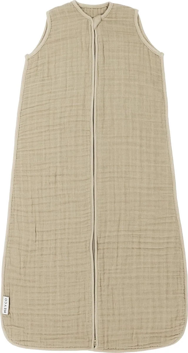 Uni baby zomerslaapzak - pre-washed hydrofiel - 110cm - 0.5 TOG van Meyco in Sand – productfoto