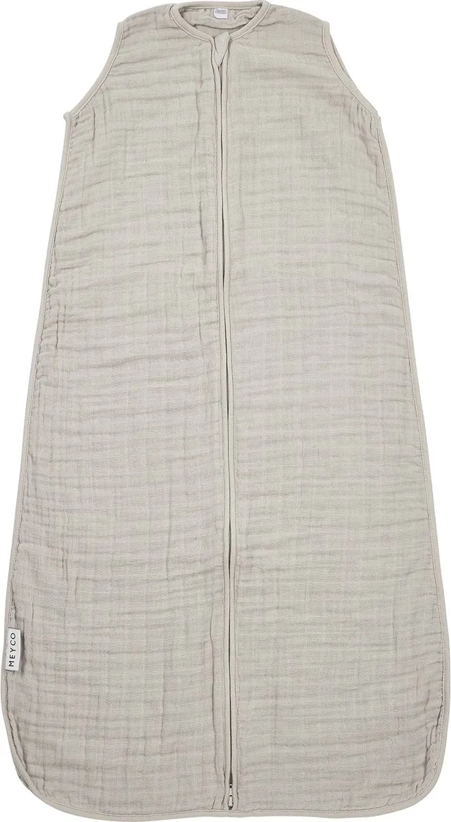 Uni baby zomerslaapzak - pre-washed hydrofiel - 70cm - 0.5 TOG by Meyco in Greige – product photo