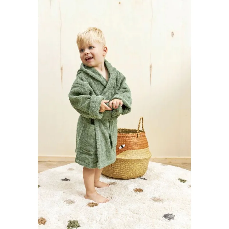 Uni badjas - badstof - 86/92 van Meyco in Forest Green – productfoto 2 van 2