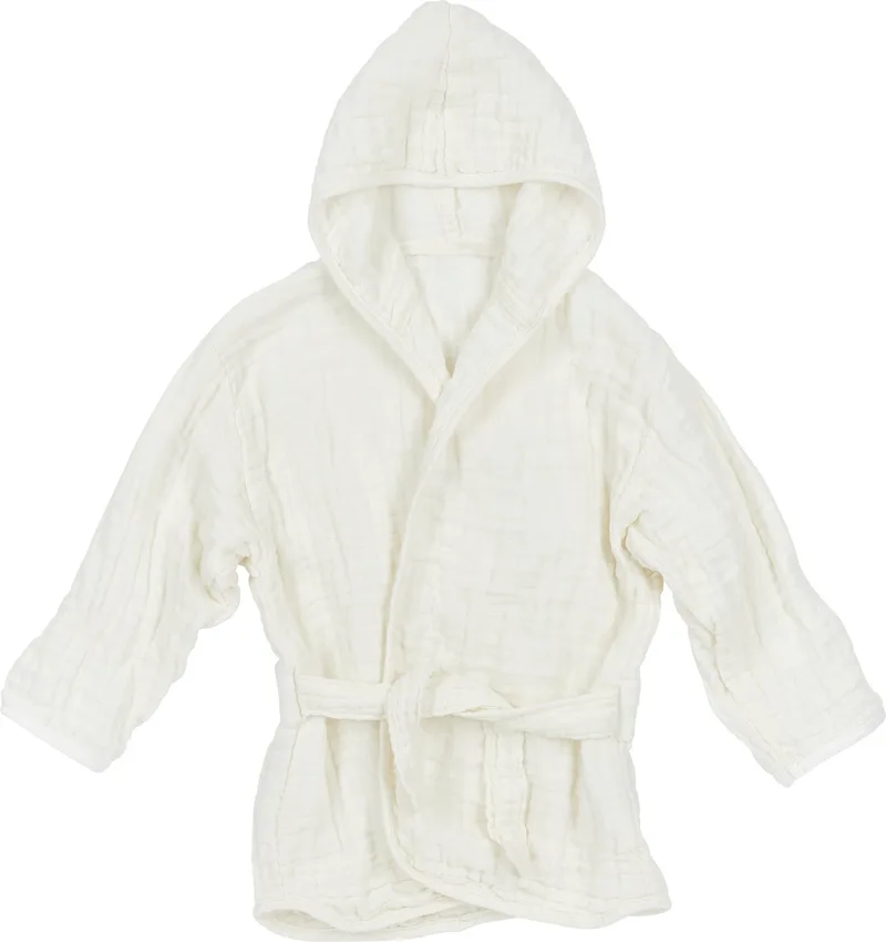 Uni badjas - pre-washed hydrofiel - 86/92 van Meyco in Offwhite – productfoto