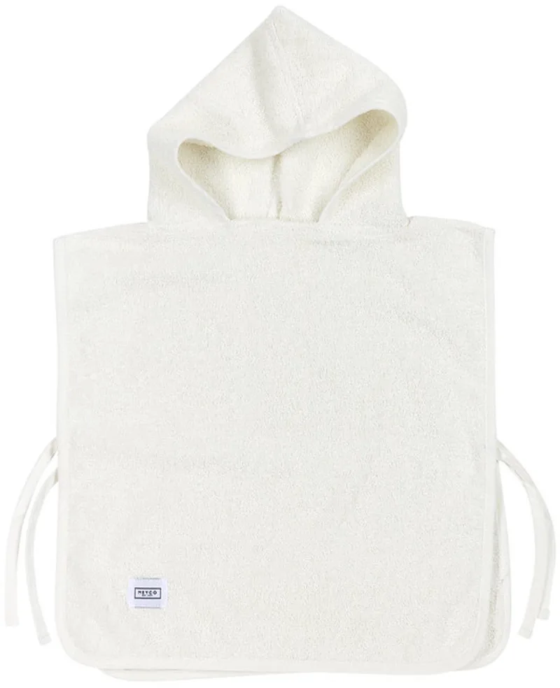 Uni badponcho - badstof - 1-3 jaar fra Meyco i Offwhite – produktbillede