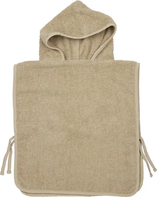 Uni badponcho - badstof - 1-3 jaar van Meyco in Sand – productfoto 1 van 2