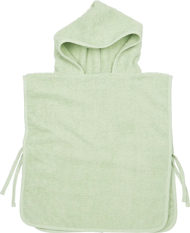 Uni badponcho - badstof - 1-3 jaar van Meyco in Soft Green – productfoto