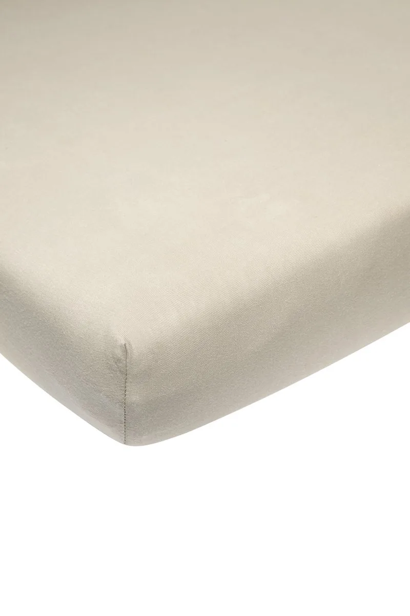 Uni hoeslaken boxmatras - 75x95cm fra Meyco i Sand – produktbillede