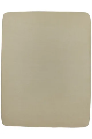 Uni hoeslaken boxmatras - 75x95cm de Meyco en Taupe – photo produit 2 sur 3