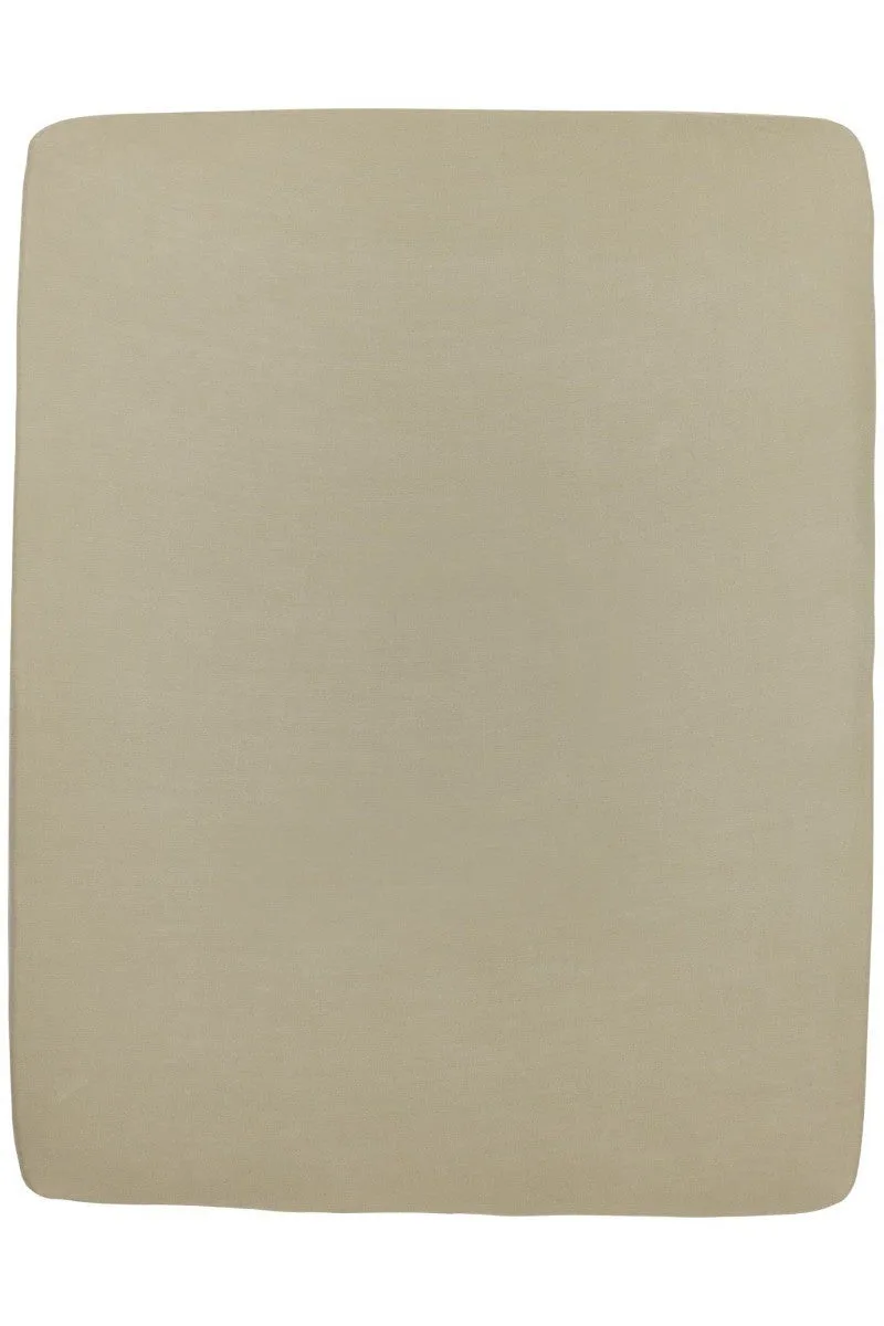 Uni hoeslaken boxmatras - 75x95cm de Meyco en Taupe – photo produit 2 sur 3
