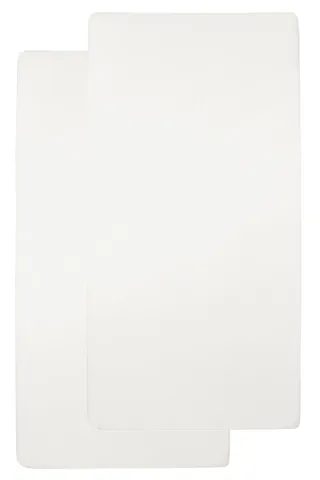 Uni Hoeslaken Co-sleeper - 2-pack - 50x90cm van Meyco in Offwhite – productfoto 2 van 2