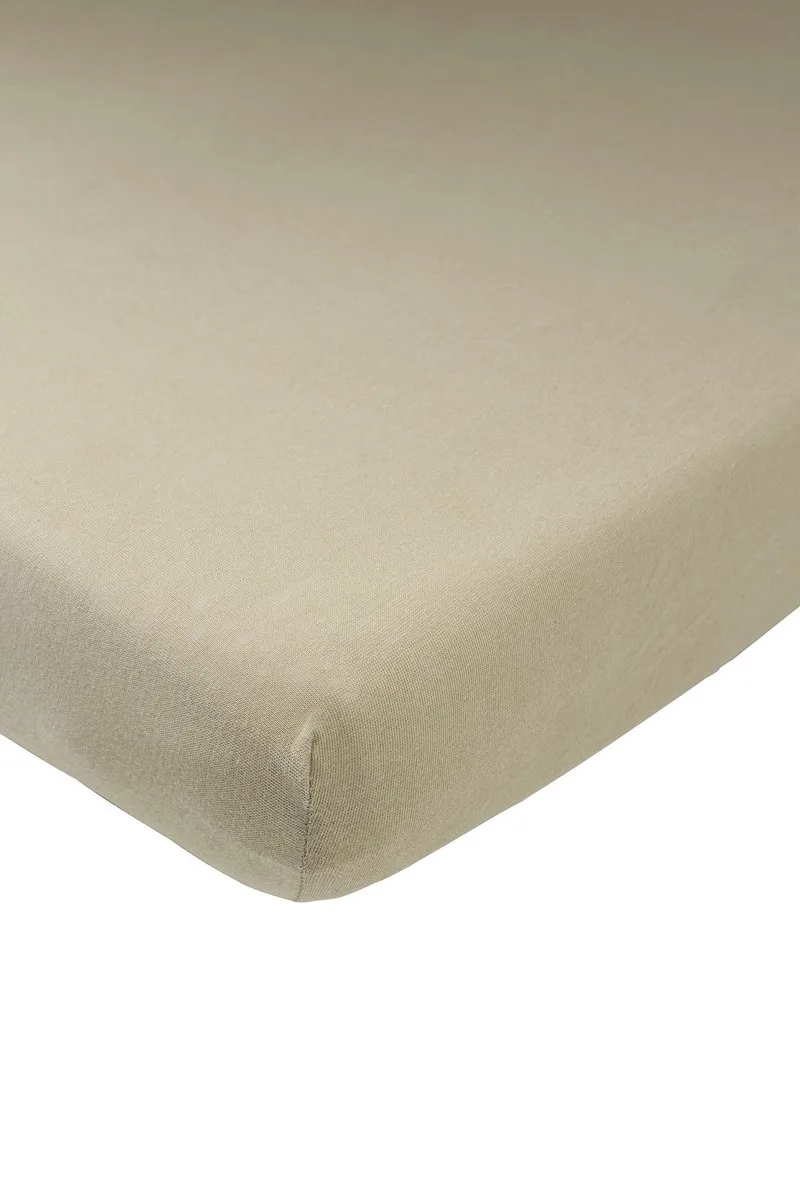 Uni hoeslaken co-sleeper - 50x90cm van Meyco in Taupe – productfoto