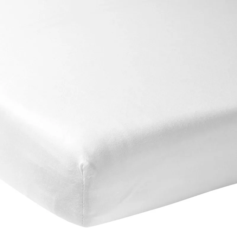 Uni hoeslaken co-sleeper - 50x90cm by Meyco in White – product photo