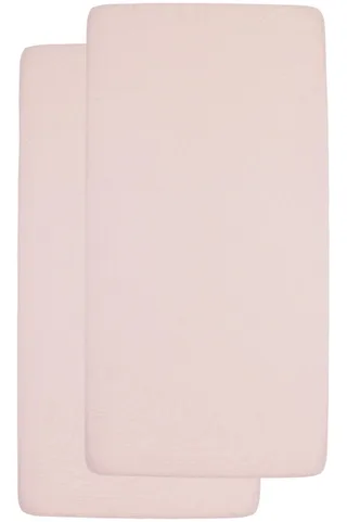 Uni Hoeslaken Juniorbed - 2-pack - 70x140/150cm by Meyco in Soft Pink – product photo 2 of 2