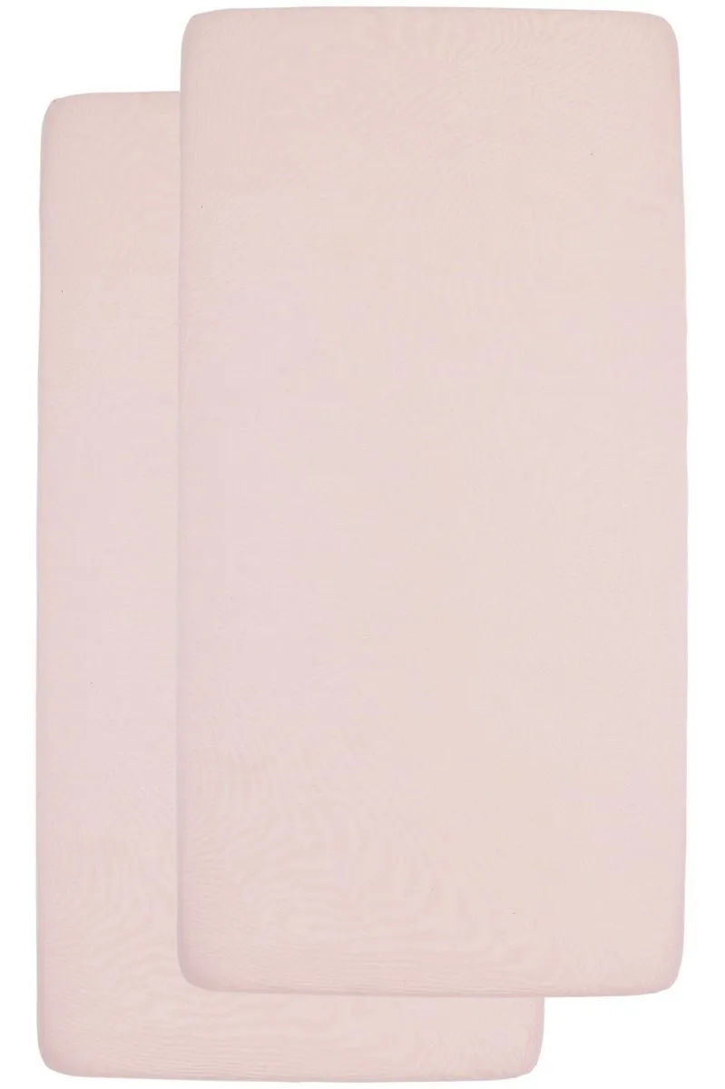 Uni Hoeslaken Juniorbed - 2-pack - 70x140/150cm by Meyco in Soft Pink – product photo 2 of 2