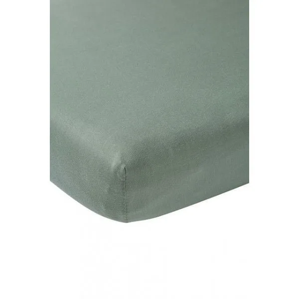 Uni Hoeslaken Juniorbed - 2-pack - 70x140/150cm de Meyco en Stone Green – photo produit 2 sur 3