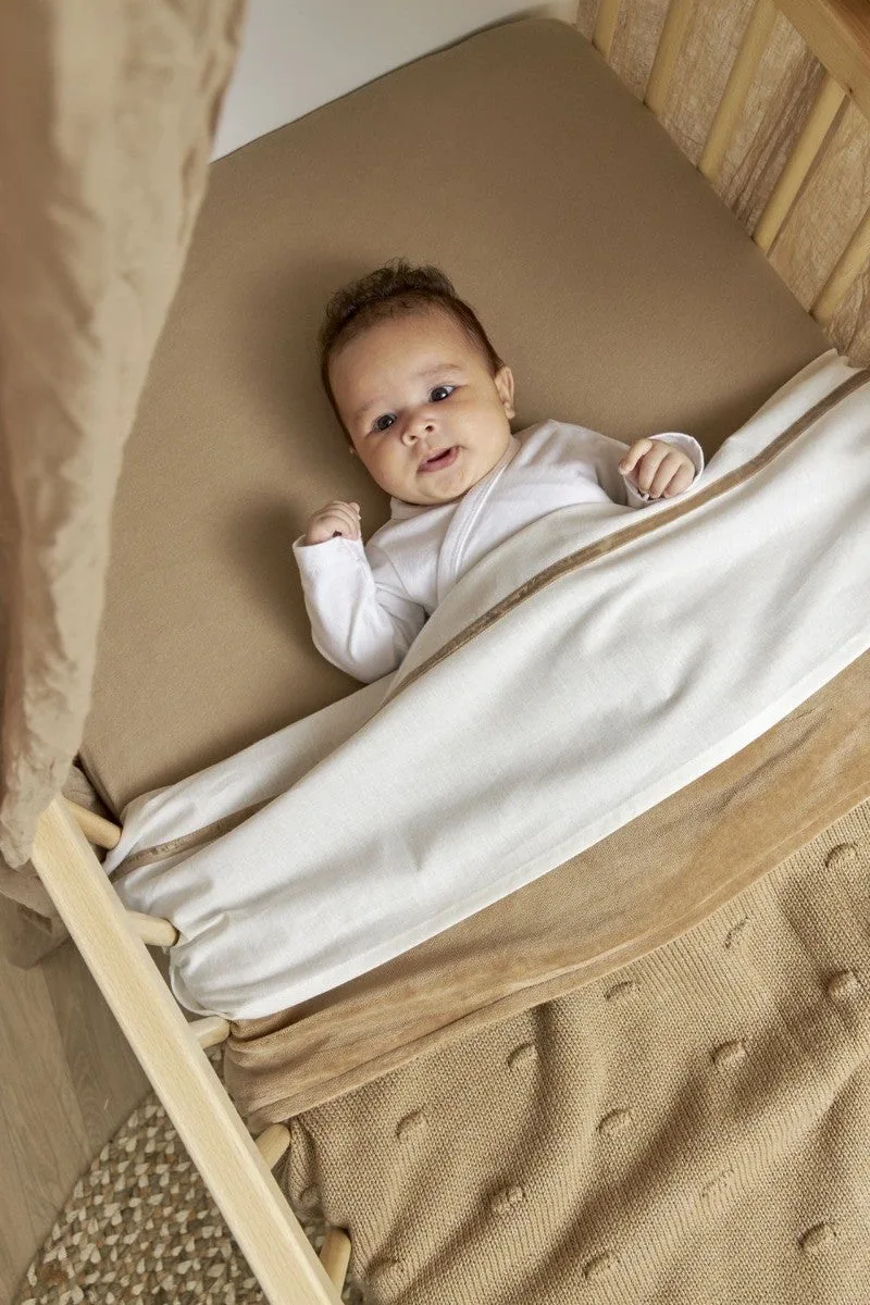Uni Hoeslaken Juniorbed - 2-pack - 70x140/150cm de Meyco en Taupe – photo produit 4 sur 4
