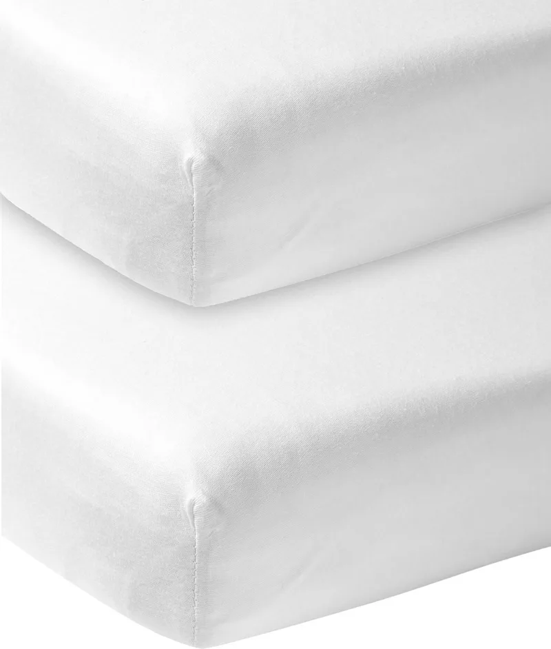 Uni Hoeslaken Juniorbed - 2-pack - 70x140/150cm by Meyco in White – product photo
